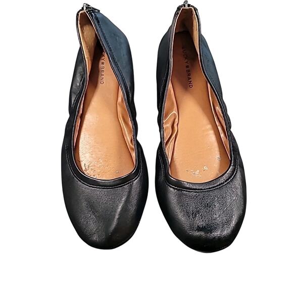 Lucky Brand Eikia Black Ballet Flats Women’s 8.5M – Chic Everyday Flats GUC - Picture 1 of 8